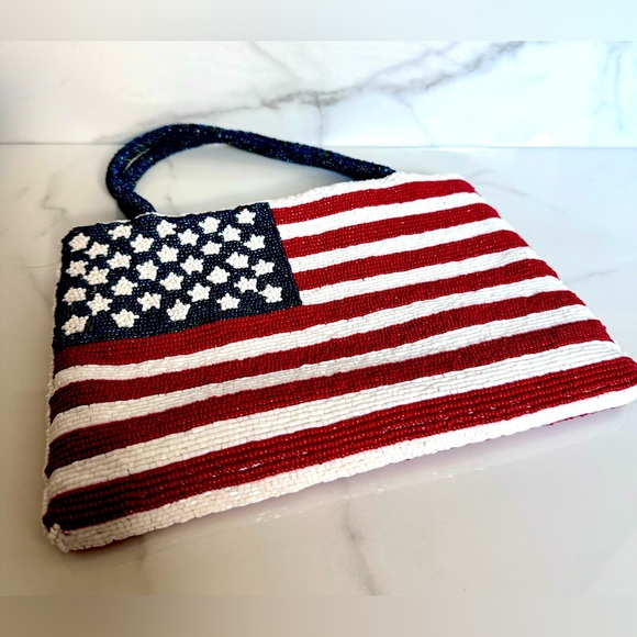 Valerie Stevens Patriotic Beaded Bag- Vintage - Picture 8 of 12